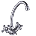 Professional Made Durable Long Neck Kitchen Faucet, Double Handle Kitchen Sink Faucet